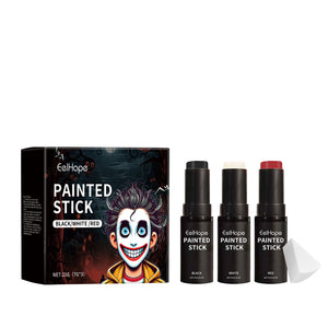 Eelhope Halloween Body Paint Stick Set Full Coverage Painted Foundation Makeup Clown Painted
