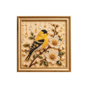 Animal Pearl Art DIY Craft Kit - American Goldfinch