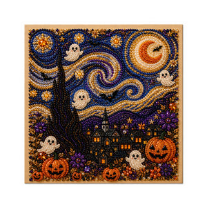 Dowmoo Pearl Halloween Mural Set - Starry Night, Holiday Family DIY, Various 3D Retro Halloween Murals