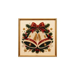 Dowmoo Christmas Decoration Bell and Pearl Art Set, for Home DIY Crafts and Christmas-Themed Decorations