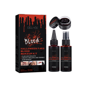 EELHOE Halloween Fake Blood Makeup Set – Realistic, Skin-Like, and Horrifying Fake Blood for a Scary Atmosphere
