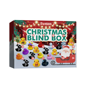 Dowmoo Christmas Rubber Duck Advent Calendar, Christmas Rubber Duck Toy Blind Box, 24-Compartment Creative Toy