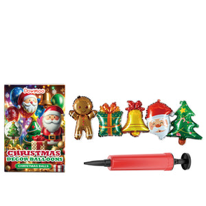 Dowmoo Christmas Balloons: Standing Santa Claus, Reindeer, and Christmas Tree Balloons for Festive Atmosphere Decoration