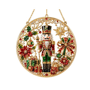 AMZ Christmas Pearl Diamond Art Ornament Set - Walnut Soldier Fashionable Creative Round DIY Home Christmas Atmosphere Art Ornament