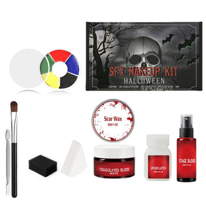 AMZ Halloween makeup set, complete with accessories, realistic effects, perfect for parties and cosplay, gentle and non-irritating, ready to use right out of the box