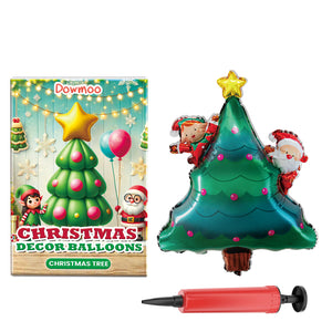 Dowmoo Christmas Balloons: Standing Santa Claus, Reindeer, and Christmas Tree Balloons for Festive Atmosphere Decoration