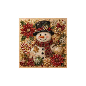 AMZ Christmas Pearl Art DIY Painting Set - Christmas Snowman, high-quality pearls, bright and clear, easy to use, toy