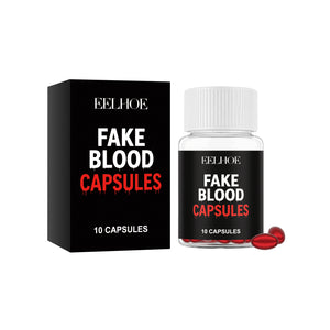 EELHOE Realistic Blood Capsules Portable, Individually Packaged, Lifelike Blood Color, Easy to Wash, Multi-Scene Party and Halloween Props