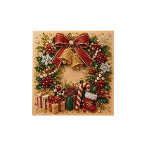 AMZ Christmas Pearl Art DIY Painting Set - Christmas Wreath, Pearl Glitter, Beginner-Friendly, Stress-Relieving Painting Set