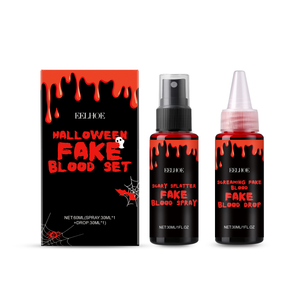 EELHOE Halloween Fake Blood Set, Realistic Fake Blood for Holiday Special Effects, External Use Makeup Set