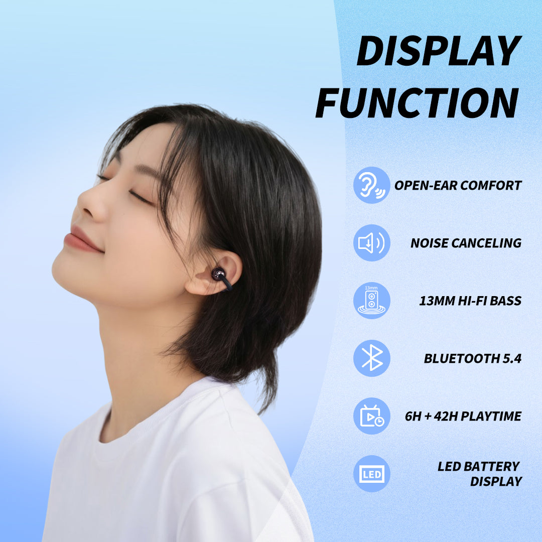 PowerWin TWS01 Open-Ear Clip Bluetooth Headphones – Redefined Your Audio Experience
