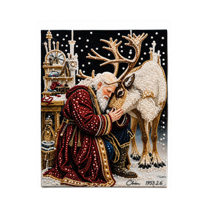 Dowmoo Diamond DIY Painting Kit - Reindeer for the Elderly, Christmas Diamond Painting Kit, 3D Pearl Art, Festive Decorative Piece