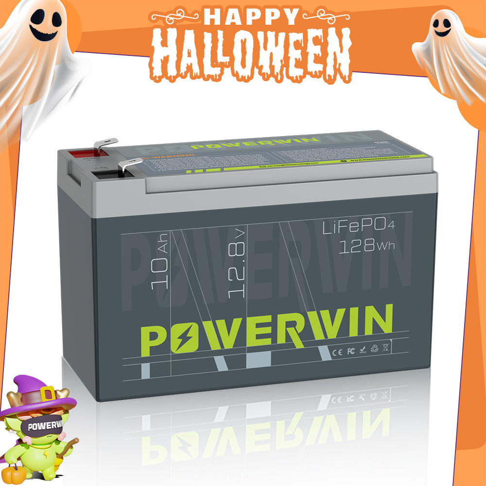 Powerwin Battery BT10 LiFePO4 Deep Cycle 128Wh Built-in BMS 4000+ Cycles for Solar Generator UPS Backup Off-Grid Application Electric Toys Emergency Power