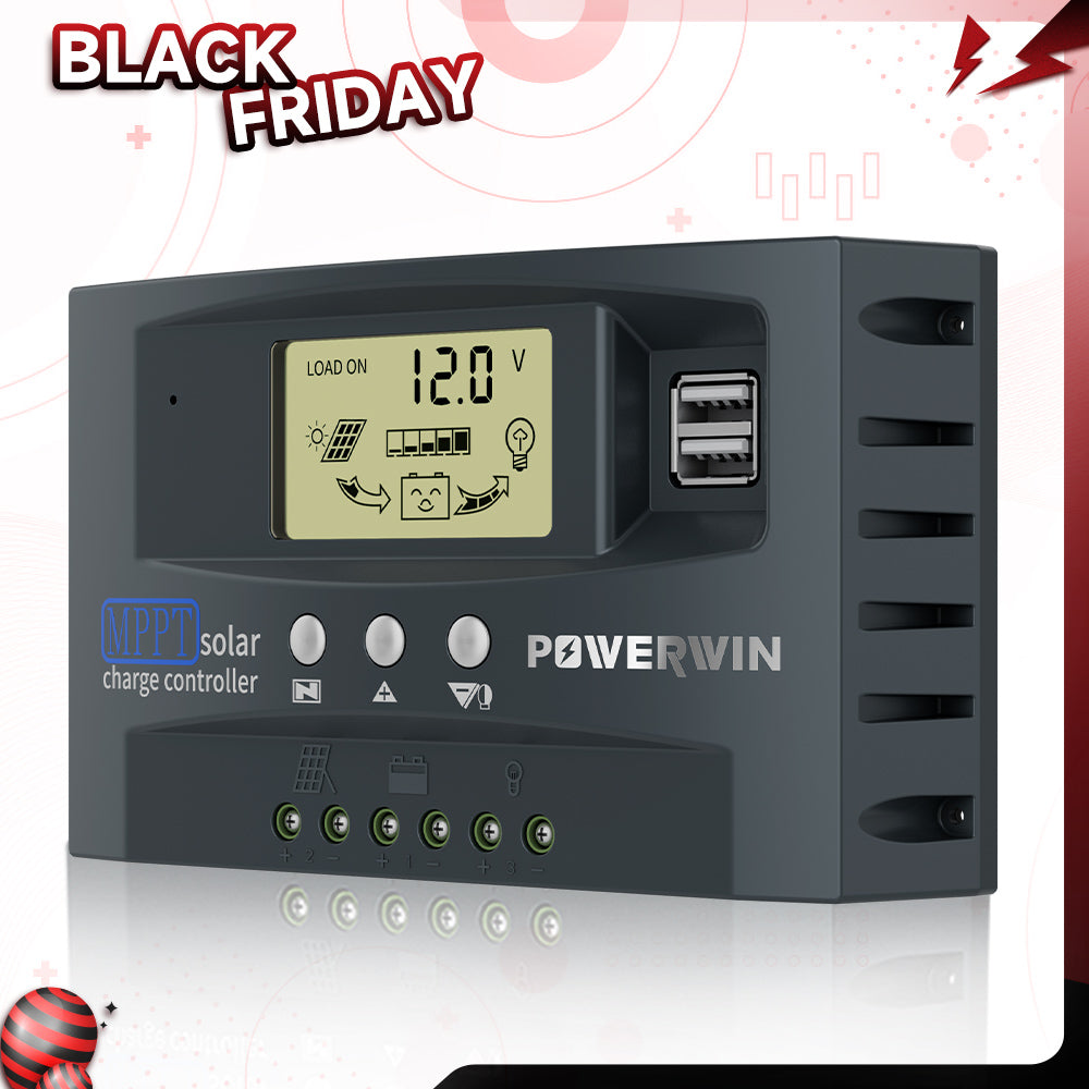 Powerwin MPPT 50A Solar Charge Controlle for LiFePO4/Lithium Battery 12V/24V
