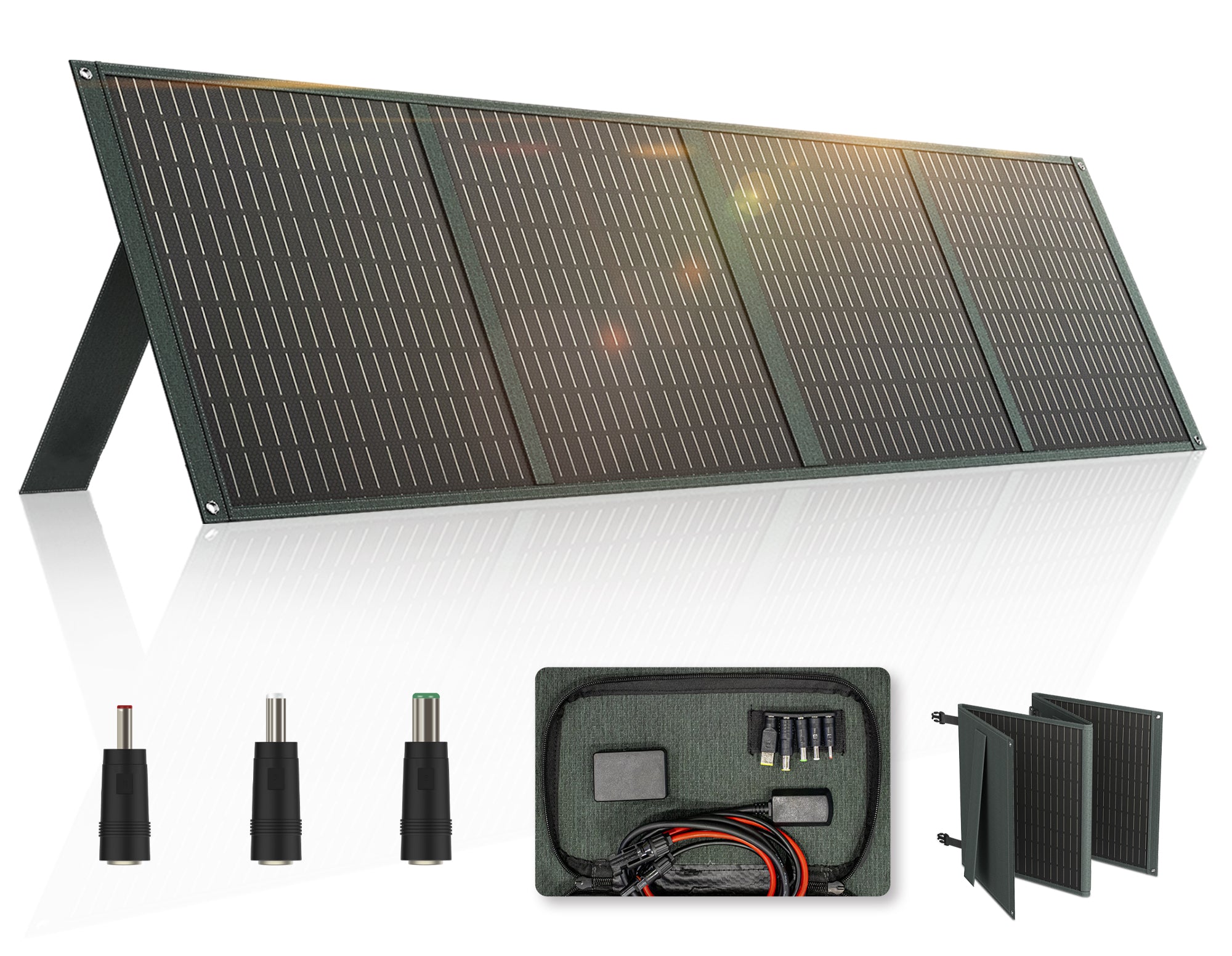 Powerwin PWS110 110W foldable solar panel main view showing detailed structure and design.