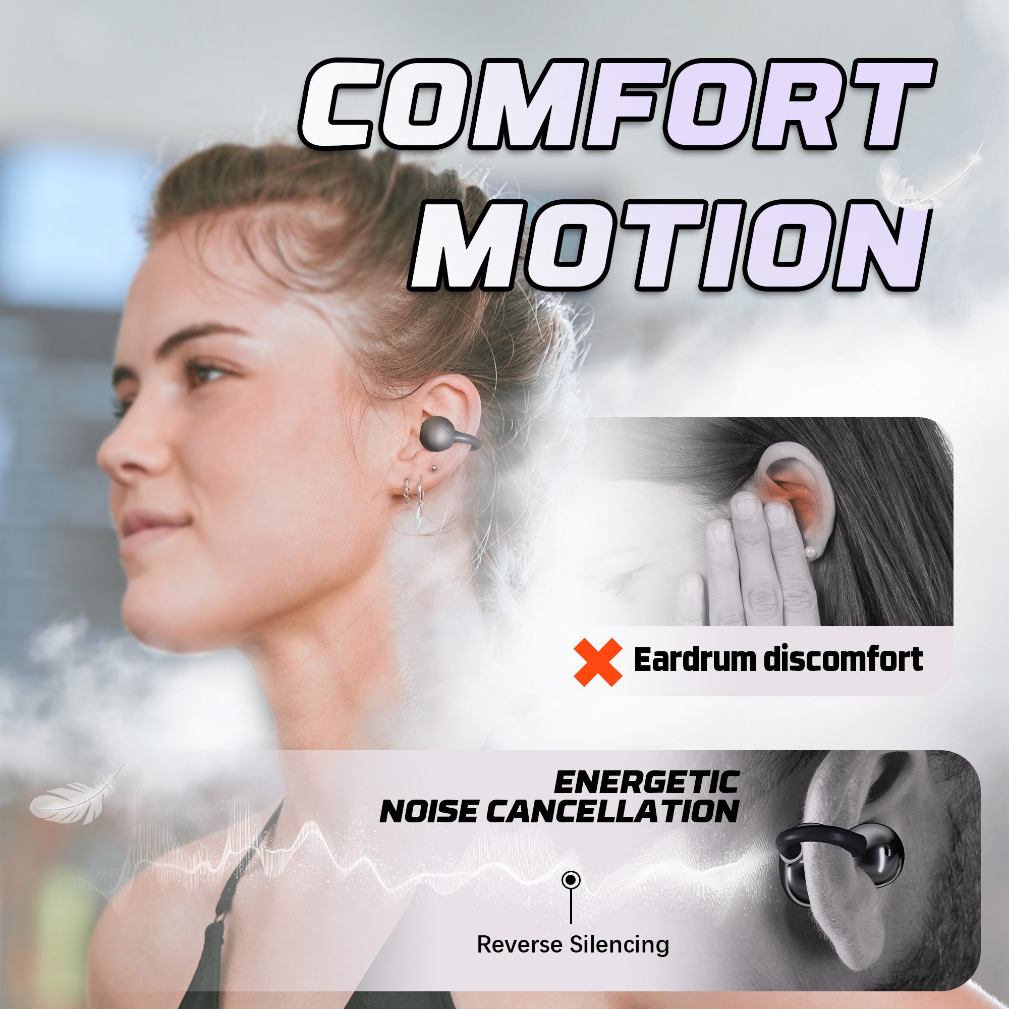 The Powerwin TWS01 earphones stay secure and comfortable even during vigorous movement.